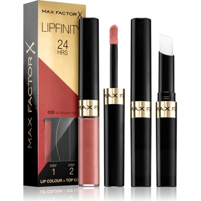Max Factor Lipfinity 24HRS dlouhotrvající rtěnka s balzámem 026 So Delightful 4,2 g