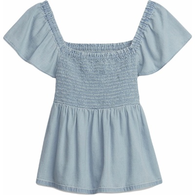 GAP Top Smocked Flutter svetlomodrá