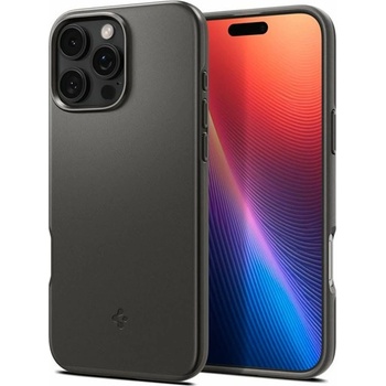 Spigen Калъф за Apple iPhone 16 Pro Max, поликарбонатов, Spigen Thin Fit MagSafe Case, с магнит, сив (ACS07979)