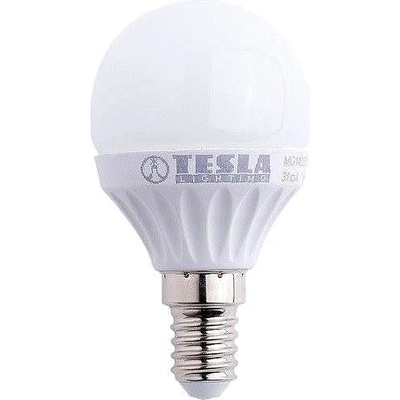 Tesla LED žárovka mini BULB/ E14/ 3W/ 230V/ 250lm/ 3000K/ teplá bílá