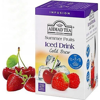 Ahmad Tea Malinový čaj s jahodou a čerešňou NA STUDENO Cold Brew 20 vrecúšok