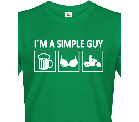 Triko Iam Simple Guy zelená