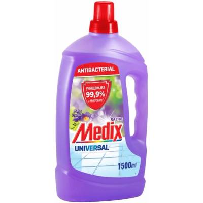 Medix Препарат за почистване на под Razor, универсален, фрезия, 1.4 L, лилав