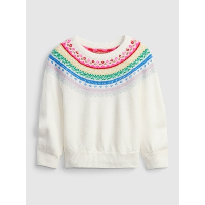 GAP Бебешки плетен пуловер със щампа GAP GAP | Byal | Момичешки | 98