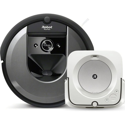 Set iRobot Roomba i7 Black a Braava jet m6