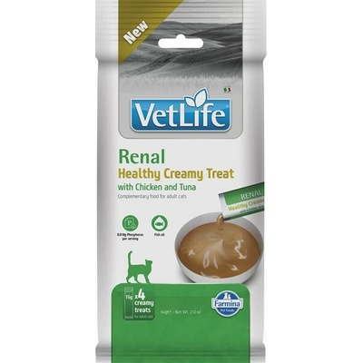 Farmina Creamy Vet Life Cat Renal with Chicken & Tuna maškrta pre mačky 60 g