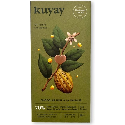 Kuyay 70% hořká čokoláda La Mangue s mangem 70 g