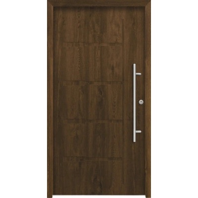 Splendoor Hliníkovo-oceľové vchodové dvere bezpečnostné Zeus RC2 110 x 210 cm P orech