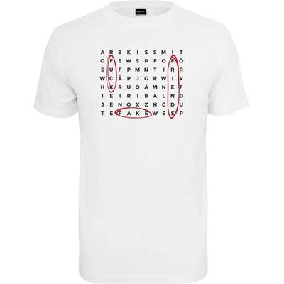 Mister Tee Мъжка тениска в бял цвят Mister Tee Crossword UB-MT1670-00220 - Бял, размер XS