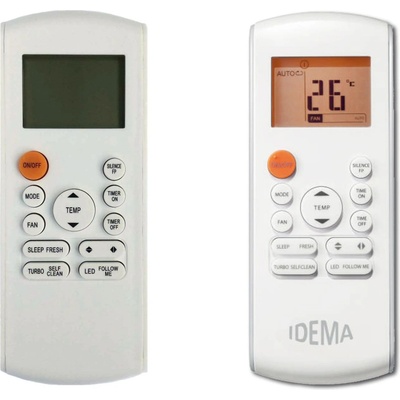 съвместим Idema rg57a4, isa-50, isz 12000 btu, iske 12000 btu - заместител дистанционно управление (rg57a4, isa-50, isz 12000 btu, iske 12000 btu)