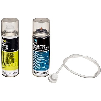 pěnový čistič výparníku + čistič klimatizace a interiéru vozidla (sprej 200 ml+200 ml) zelené jablko | Zboží Auto