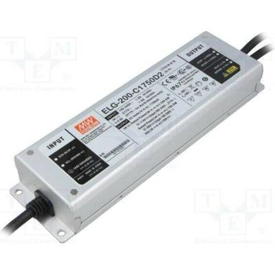MEAN WELL ELG-200-C1750D2 Napájecí zdroj: spínaný; LED; 199,5W; 57÷114VDC; 1,75A; 100÷305VAC