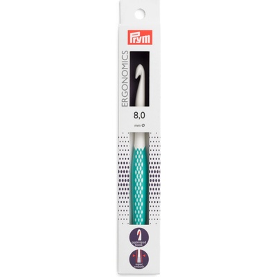 PRYM Háček na háčkování ergonomický plastový PRYM ERGO, velikost 8mm, délka 17cm