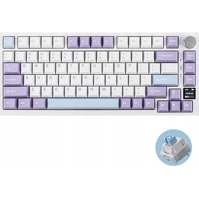 Ajazz AK820 Pro Flying Fish Switch bílo-fialová