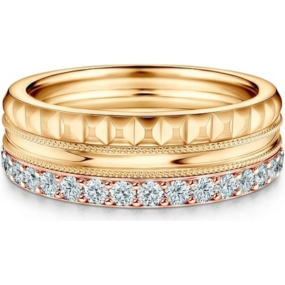 Savicki Sada prsteňov Symphony dvojfarebné zlato laboratórne diamanty ZST SAVNo 501LAB R 512Z 508Z