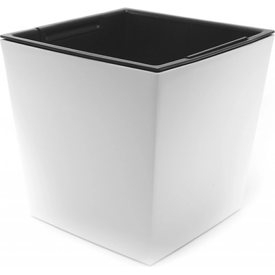Prosperplast Květináč URBI SQUARE LOW 24 cm bílý