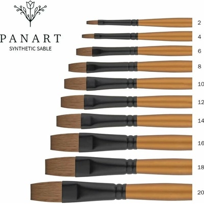 PanArt 1121 - plochý akvarelový štetec zo soboľa - 2