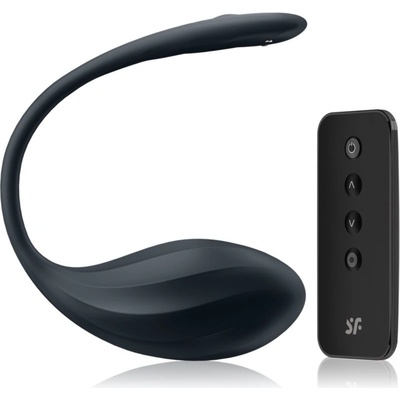 Satisfyer Ribbed Petal Connect App вибриращо яйце Black 23 см