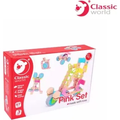 Classic World Дървен комплект за сглобяване - розов - Classic World