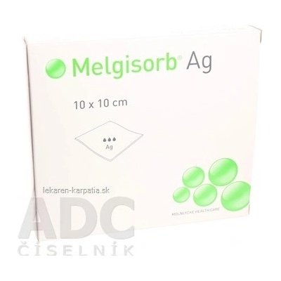 Melgisorb Ag absorpční algin. sterilní 10 x 10 cm 10 ks