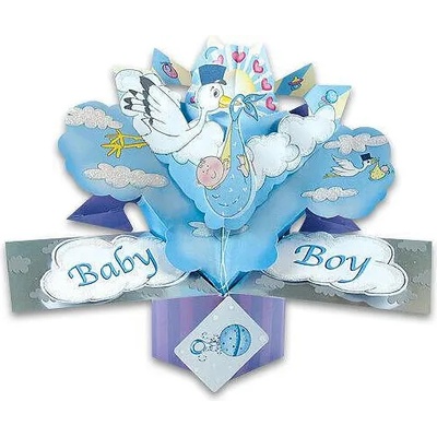 Second nature Изскачаща 3D картичка Baby Boy