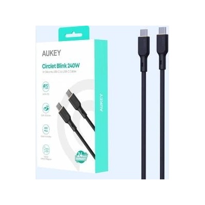 AUKEY USB Cable Aukey USB-C to USB-C 1.8 m Black (Aukey)