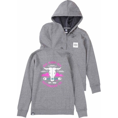 686 mikina Rebel Zip Hoody Charcoal Heather CHT
