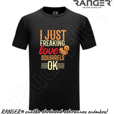 Ranger tričko motív Squirrels 1 čierna