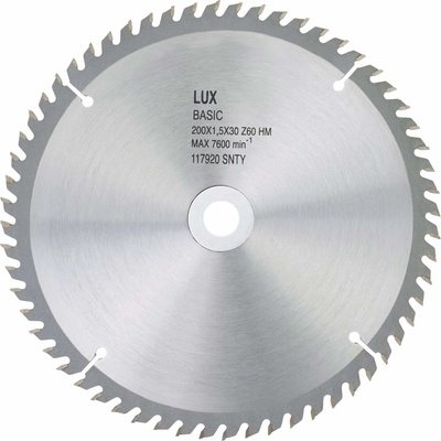 LUX List kotúčovej píly zo spekaného karbidu na drevo 210 mm 60 zubov