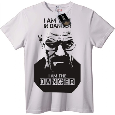 NOONEBRAND Тениска Аз Съм Опасността - XL, White