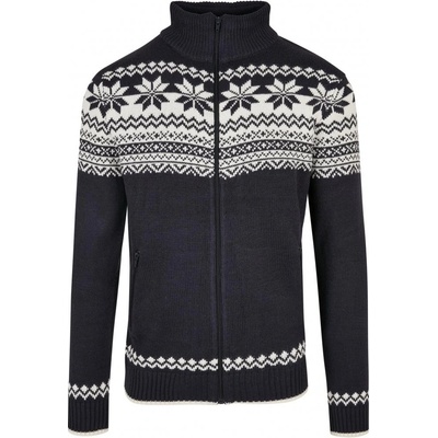 Brandit Cardigan Norweger pánský svetr modrý