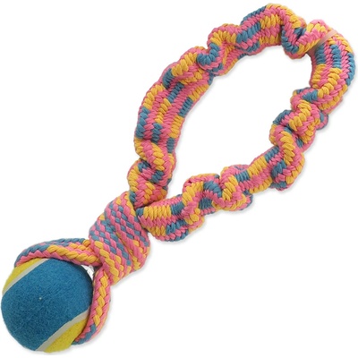 Dog Fantasy preťahovadlo + tenisová loptička vzor 2 28 cm