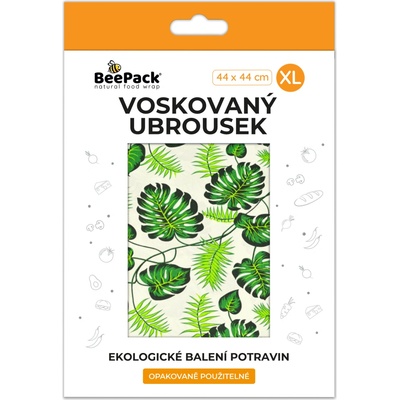 Beepack Voskovaný ubrousek LISTY MONSTERA 44x44 cm