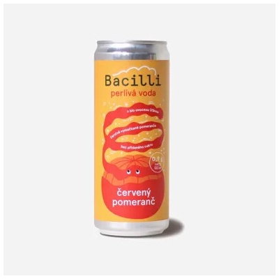 Bacilli Perlivá voda červený pomaranč BIO 330 ml