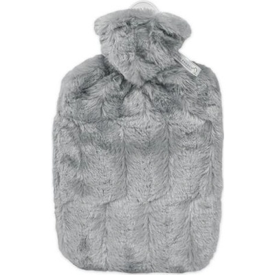 HUGO FROSCH Classic termofor s obalom z umelej kožušiny s podšívkou šedý 1,8 l