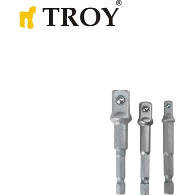 TROY Комплект адаптори за вложки 3 части 1/4, 3/8, 1/2 / troy 26132 / (t 26132)