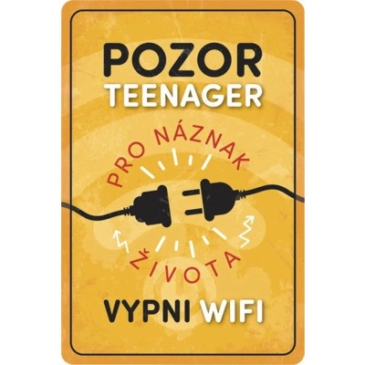 Postershop Plechová ceduľa: Pozor teenager - 20x30 cm