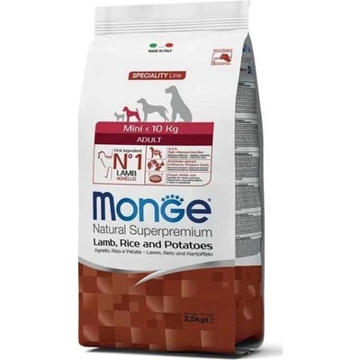 Monge Dog Mini Adult Jehně rýže brambory 25/16 0,8 kg