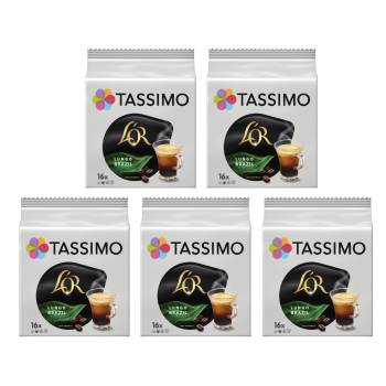 Douwe Egberts Tassimo L'OR Café Lungo Бразилия капсули 16 бр кашон 5 опаковки