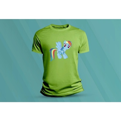 Sandratex dětské bavlněné tričko Rainbow Dash. lime