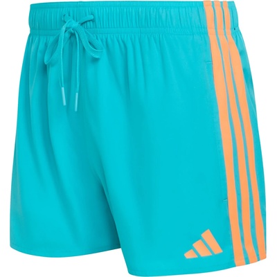 Adidas Мъжки бански слипове Adidas 3 Stripes Bold Short 3'' Swim brief - Lucid Cyan / Lucid Orange - размер XXL (050-1834-0615)