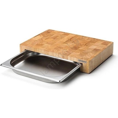 Continenta C4026 - Дъска за рязане с купа 39x27 cм каучуков фикус (GG137)