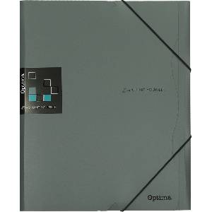 Optima Папка с ластик Optima, А4, сива (32184-А-СИВ)