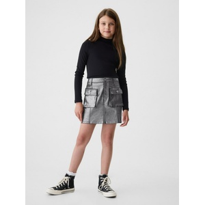 GAP Детска пола Cargo от деним с металик GAP GAP | Siv | Момичешки | 140