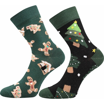 Lonka Christmas Tree 2PK tmavo zelená čierna hnedá