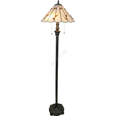 Brilagi - Tiffany витражна подова лампа FOLIA 2xE27/60W/230V (BG4352)