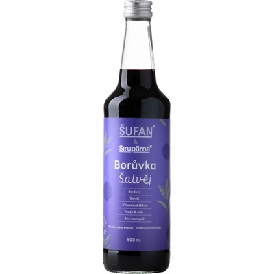 Sirupárna Domácí Borůvka & Šalvěj Sirup 0,5 l