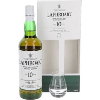 Laphroaig 10y 40% 0,7 l (dárkové balení 1 sklenice)
