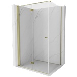 Mexen Mist-F сгъваем ляв душ кабина 95 x 70 см, прозрачна, златна - 8A6T-095-070-50-00-L (8A6T-095-070-50-00-L)