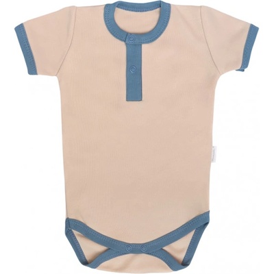 Mamatti Bavlněné body polo kr. rukáv Dinosaurus krémové